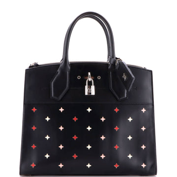 Louis Vuitton City Steamer Handbag Limited Edition Blooming Perforated Leather MM