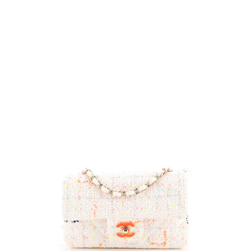 Chanel Classic Single Flap Bag Quilted Tweed and Sequins Mini