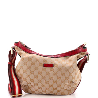 Gucci Saddle Zip Messenger Bag GG Canvas with Leather Medium