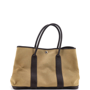 Hermes Garden Party Tote Toile and Leather 36