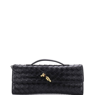 Bottega Veneta Andiamo Top Handle Clutch Intrecciato Nappa Long