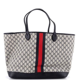 Gucci Ophidia Open Shopping Tote GG Coated Canvas Large