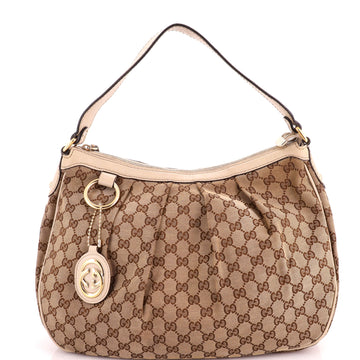 Gucci Sukey Hobo GG Canvas with Leather Medium