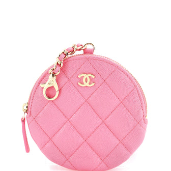 Chanel Clip On Coin Purse Quilted Caviar