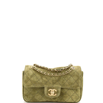 Chanel Souplissimo Maxi Flap Bag Quilted Suede Mini