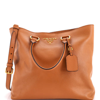 Prada Convertible Shopper Tote Vitello Daino Large