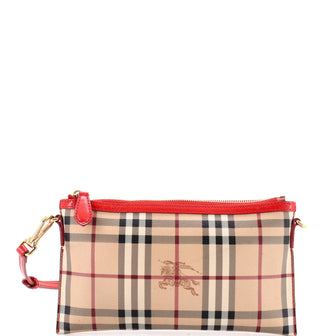 Burberry Peyton Crossbody Bag Haymarket Coated Canvas