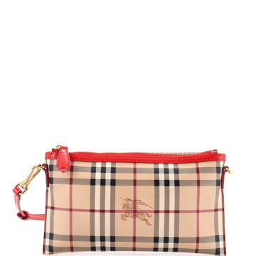 Burberry Peyton Crossbody Bag Haymarket Coated Canvas