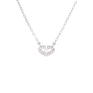 Cartier C Heart de Cartier Pendant Necklace 18K White Gold with Diamonds
