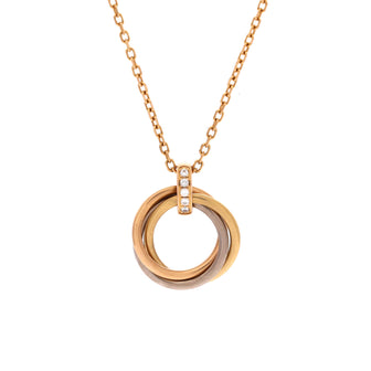 Cartier Trinity Pendant Necklace 18K Tricolor Gold and Diamonds