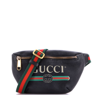 Gucci Logo Belt Bag Printed Leather Small