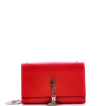 Saint Laurent Classic Monogram Tassel Crossbody Bag Leather Medium