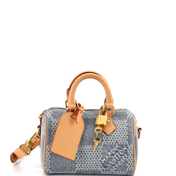 Louis Vuitton Speedy Bandouliere Bag 3D Damier Giant Denim 18
