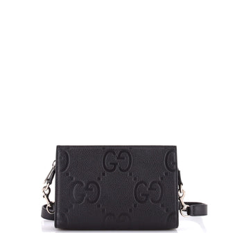 Gucci Zip Crossbody Bag Jumbo GG Embossed Leather