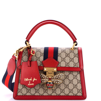 Gucci Queen Margaret Top Handle Bag GG Coated Canvas with Leather Small