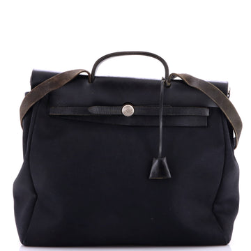 Hermes Herbag Toile and Leather MM