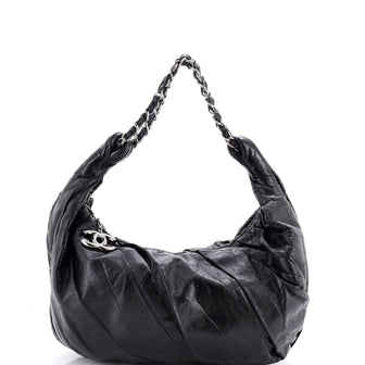 Chanel Twisted Hobo Glazed Calfskin Large