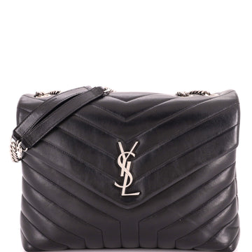 Saint Laurent Loulou Shoulder Bag Matelasse Chevron Leather Medium