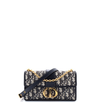Christian Dior 30 Montaigne Chain Flap Bag Oblique Canvas East West