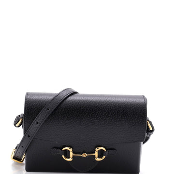 Gucci Horsebit 1955 Flap Crossbody Bag Leather Mini