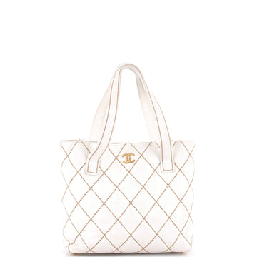 Chanel Surpique Tote Quilted Leather Small