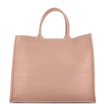 Christian Dior Book Tote Embossed Leather Large