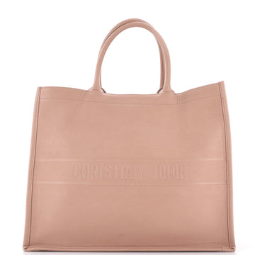 Christian Dior Book Tote Embossed Leather Large