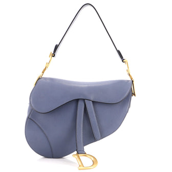 Christian Dior Saddle Handbag Leather Medium