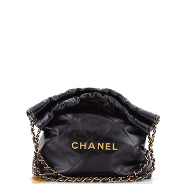 Chanel 22 Chain Hobo Quilted Calfskin Small