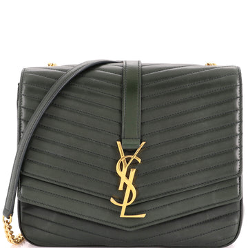 Saint Laurent Sulpice Flap Bag Matelasse Chevron Leather Medium