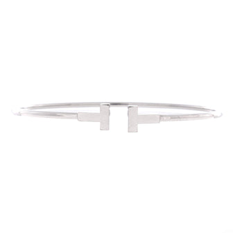 Tiffany & Co. T Wire Bracelet 18K White Gold Narrow