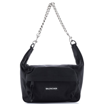 Balenciaga Raver Chain Shoulder Bag Canvas