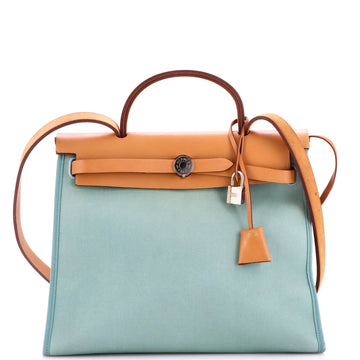 Hermes Herbag Zip Leather and Toile 31