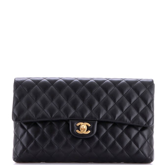 Chanel Classic Flap Clutch Quilted Lambskin