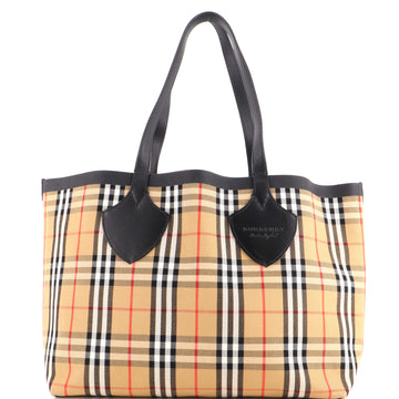 Burberry Reversible Giant Tote Vintage Check Canvas XL