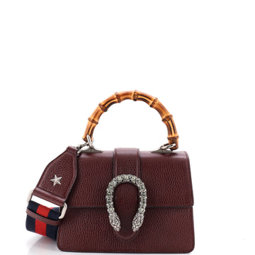 Gucci Dionysus Bamboo Top Handle Bag Leather Mini