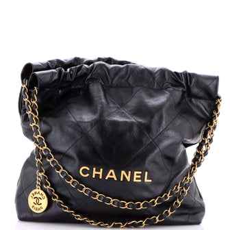 Chanel 22 Chain Hobo Quilted Calfskin Small