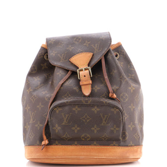 Louis Vuitton Vintage Montsouris Backpack Monogram Canvas MM