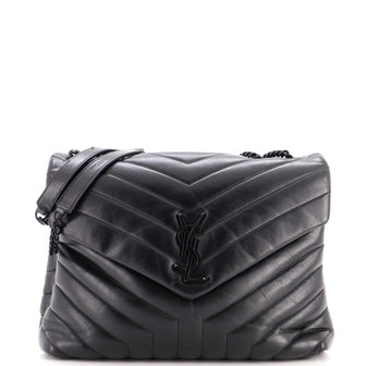 Saint Laurent Loulou Shoulder Bag Matelasse Chevron Leather Medium