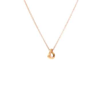 Tiffany & Co. Elsa Peretti Open Heart Pendant Necklace 18K Rose Gold 7mm