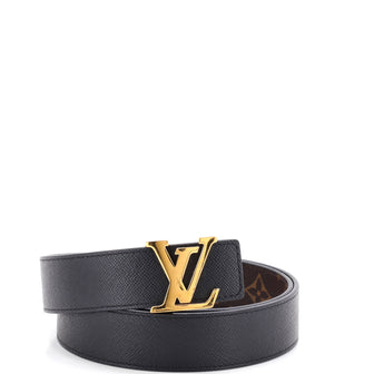 Louis Vuitton LV Initiales Reversible Belt Monogram Canvas and Leather Thin