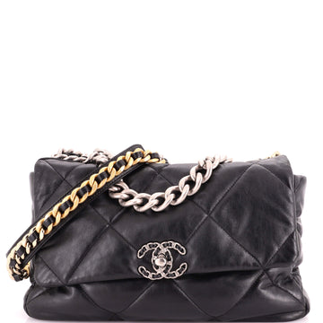 Chanel 19 Flap Bag Quilted Leather Large