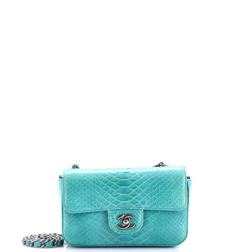 Chanel Classic Single Flap Bag Python Mini