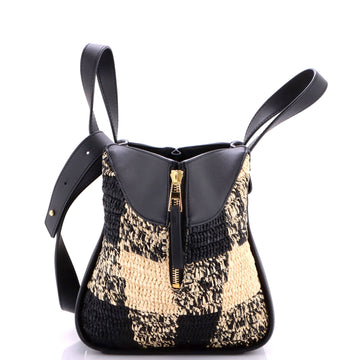 Loewe Paula's Ibiza Hammock Bag Raffia and Leather Compact