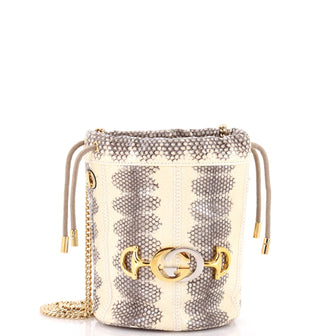 Gucci Zumi Bucket Bag Snakeskin Mini