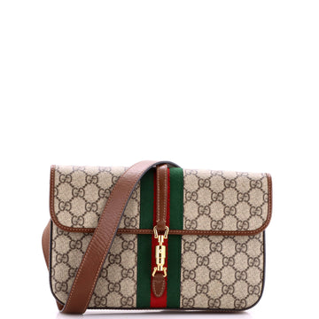 Gucci Jackie 1961 Web Belt Bag GG Coated Canvas