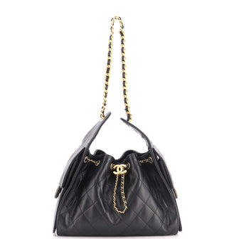 Chanel 25 Hobo Bag Quilted Caviar Small