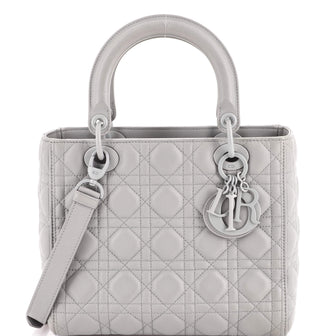 Christian Dior Ultra Matte Lady Dior Bag Cannage Quilt Calfskin Medium