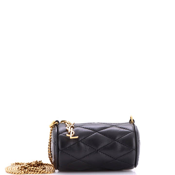 Saint Laurent Sade Tube Bag Quilted Leather Micro
