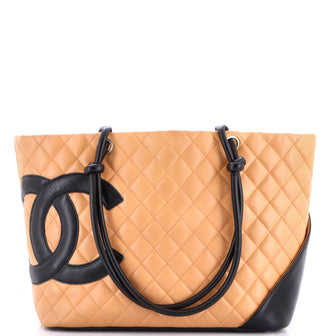 Chanel Cambon Tote Quilted Leather Large